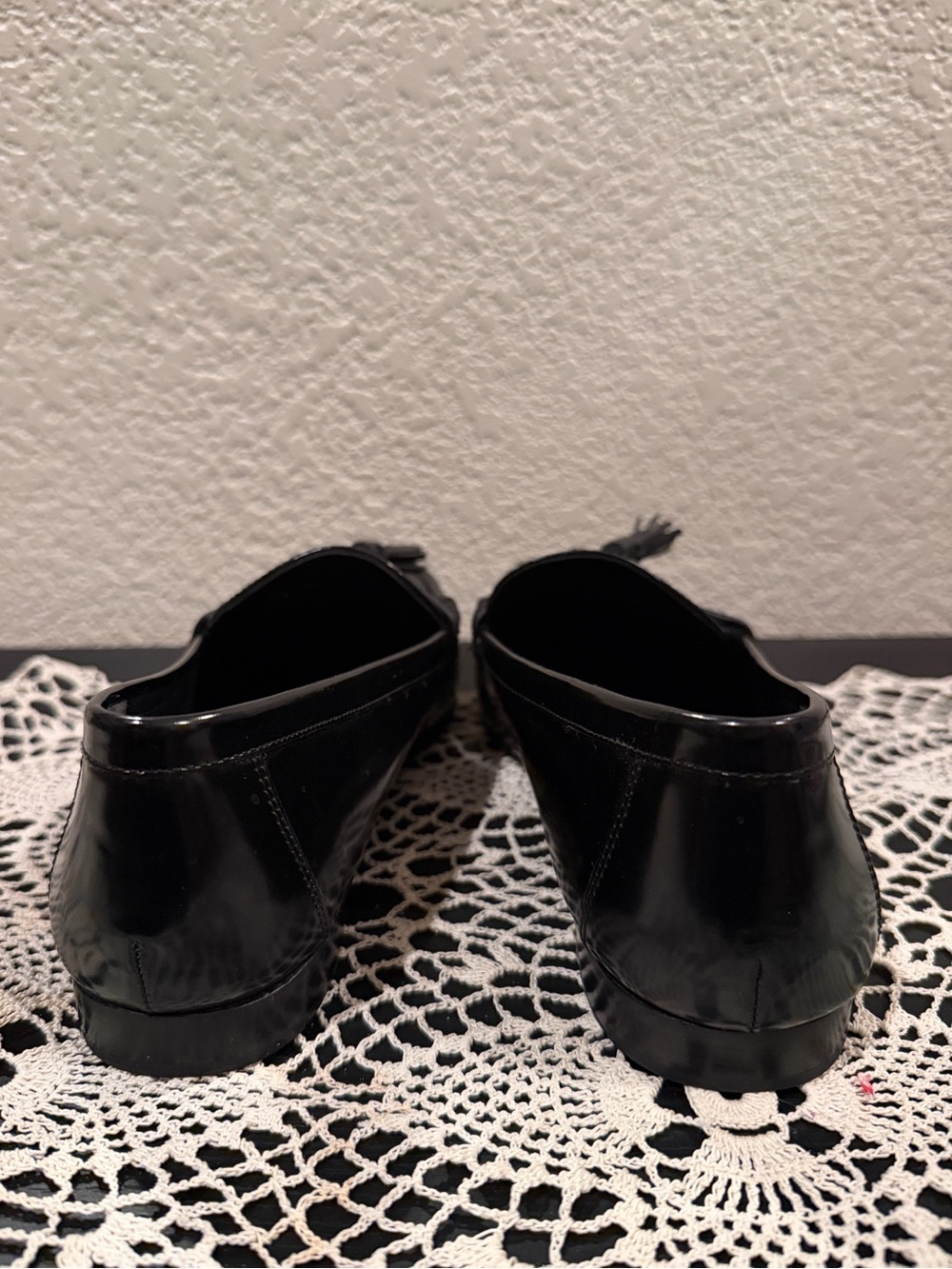 Veronica Beard Black Leather Penny Tassel Loafers - Picture 8 of 13
